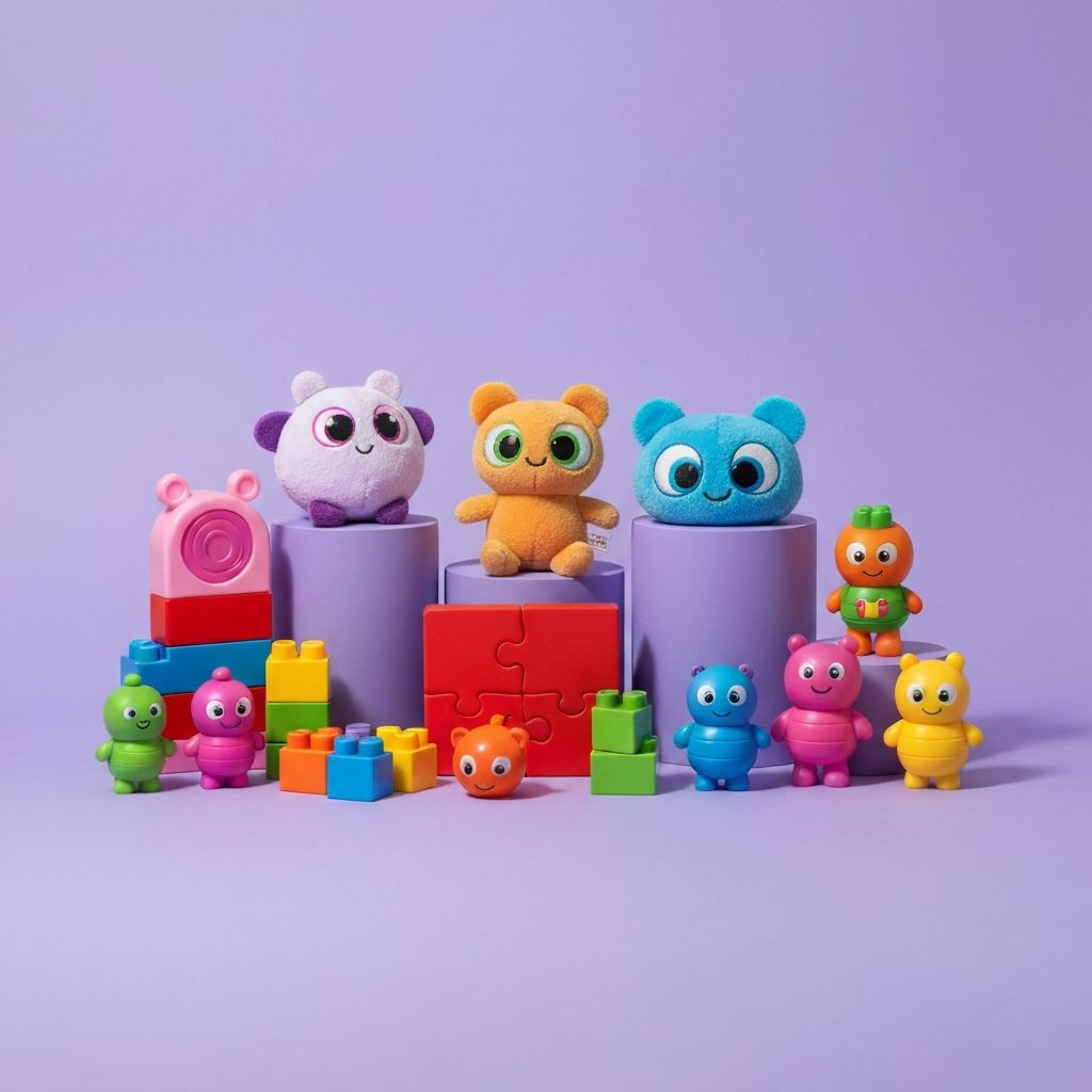 Colorful children's toys collection